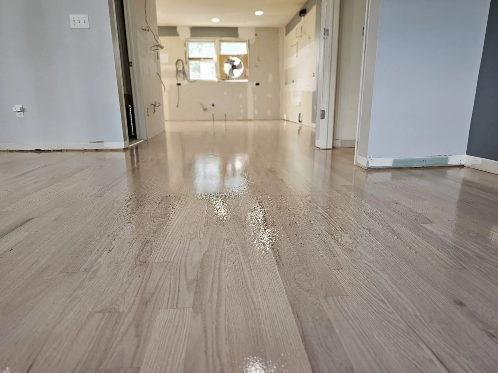 Oak floor finished by Prime Hardwood Floors, photo 3 of 5