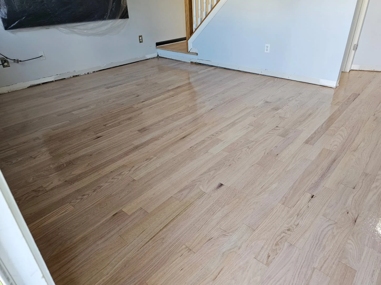 Oak floor finished by Prime Hardwood Floors, photo 2 of 5